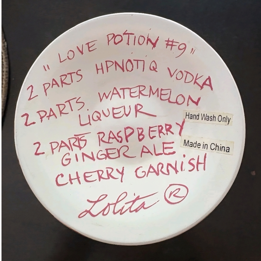 RETIRED Lolita Love Potion #9 Martini Glass - Picture 2 of 4